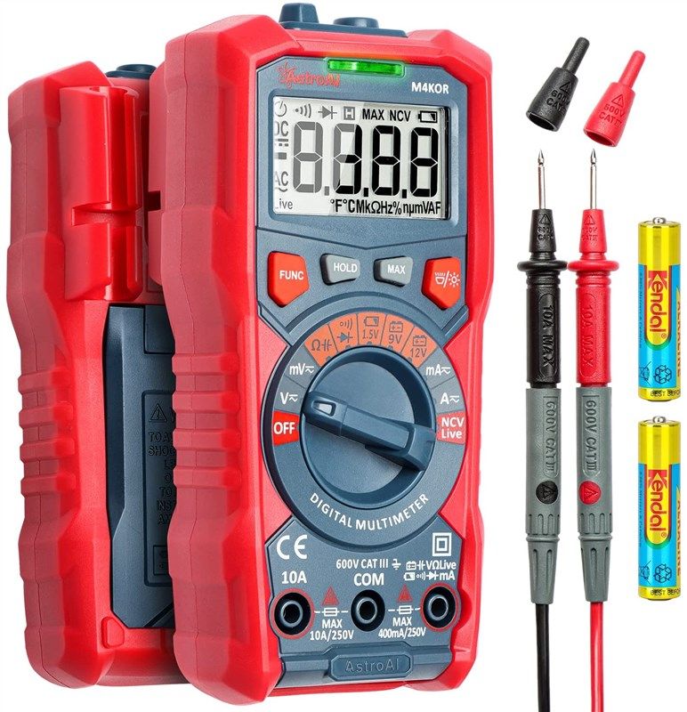 astroai multimeter auto ranging resistance non contact 로고