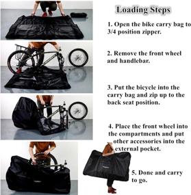 img 2 attached to 🚲 Richkasun 26-Inch Road Bike Travel Bag - Thick Bicycle Travel Case and Carry Bag for Air Travel, Foldable Bike Box