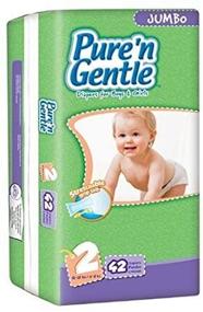 img 2 attached to Pure 'n Gentle Diapers for Boys & Girls, Small/Medium 👶 Size 2, 12-18 Pounds - Pack of 6 (288 Total Diapers)