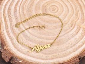img 2 attached to HUAN XUN Personalized Name Necklace - Custom Initial Necklaces in Golden or Silver