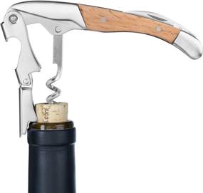 img 2 attached to 🍷 Timber Oak Double Hinged Corkscrew: Stylishly Versatile Wine Opener