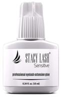 👁️ stacy lash sensitive eyelash extension glue (0.34 fl.oz / 10 ml) - low fume, 5 sec drying time, 5-week retention - professional use only, black adhesive for individual semi-permanent eyelash extensions logo