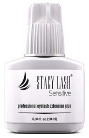 img 4 attached to 👁️ Stacy Lash Sensitive Eyelash Extension Glue (0.34 fl.oz / 10 ml) - Low Fume, 5 Sec Drying Time, 5-Week Retention - Professional Use Only, Black Adhesive for Individual Semi-Permanent Eyelash Extensions