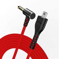 🎧 steelseries arctis headset cord replacement | 6.5ft nylon braided audio cable - red logo
