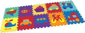 img 4 attached to 🧩 Rubber Playmat Puzzle for Vehicles - Interlocking for Ultimate Fun