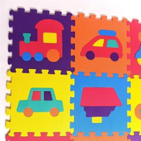 img 1 attached to 🧩 Rubber Playmat Puzzle for Vehicles - Interlocking for Ultimate Fun