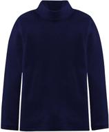 long-lasting boys' solid color cotton turtleneck (2-14 years): a popular choice logo