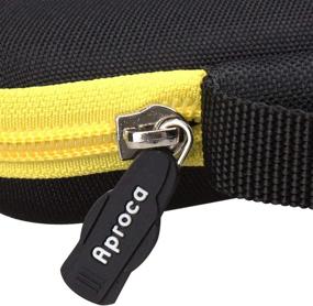 img 1 attached to 🔒 Protective Hard Case for Logitech K480 Bluetooth Multi-Device Keyboard - Black with Yellow Zipper