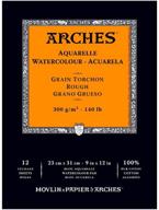 🎨 arches watercolor pad rough | 9x12 inch | premium quality logo