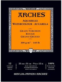 img 4 attached to 🎨 Блок для акварели Arches грубой фактуры | 9x12 дюймов | Превосходное качество