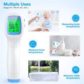 img 1 attached to 🌡️ IDOIT Infrared Forehead Thermometer: No-Touch Digital Infrared for Accurate Readings, Fever Alarm, Memory Function – Perfect for Adults, Kids, and Babies!