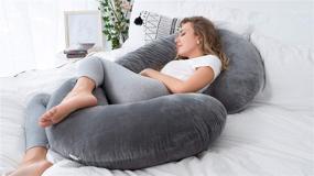 img 2 attached to 🤰 INSEN C Shaped Pregnancy Pillow - Maternity Body Pillow for Comfortable Sleep for Pregnant Women
