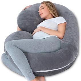 img 4 attached to 🤰 INSEN C Shaped Pregnancy Pillow - Maternity Body Pillow for Comfortable Sleep for Pregnant Women