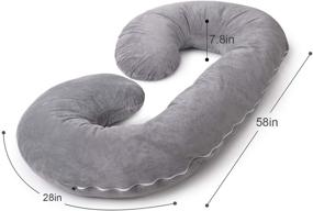 img 3 attached to 🤰 INSEN C Shaped Pregnancy Pillow - Maternity Body Pillow for Comfortable Sleep for Pregnant Women