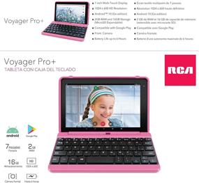 img 1 attached to RCA Voyager Pro+ [RCT6876Q22K00] 7 дюймов 2 ГБ ОЗУ 16 ГБ памяти В комплекте с клавиатурным чехлом Планшет Android 10 (Go Edition) (розовый)