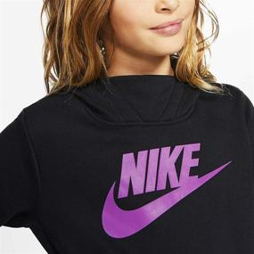 img 1 attached to 👚 Стильный худи Nike Pullover цвета карбона для девочек: комфортная и модная одежда