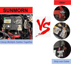 img 2 attached to 🔋 High-Quality SUNMORN Battery Terminal Connectors: Automotive Replacement & Multiple Sizes for Car and Marine Audio Applications