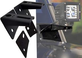 img 3 attached to 🚙 GS Power A Pillar Windshield Hinge Mount Brackets for 2007-2018 Jeep Wrangler JK - Compatible with Auxiliary Off-Road LED, HID, or Halogen Fog & Work Light Mounting