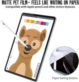 img 3 attached to 📱 Homagical Paper-Finish iPad Air 4 (10.9 inch, 2020)/ iPad Pro 11 All Models, Matte PET Paperfeel Film Screen Protector for iPad Pro 11/iPad Air 10.9, Works with Apple Pencil