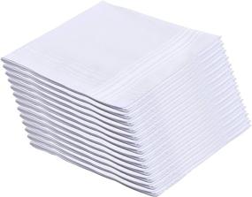 img 3 attached to 👔 Premium Cotton White Handkerchiefs by Geoffrey Beene: Style and Function Combined