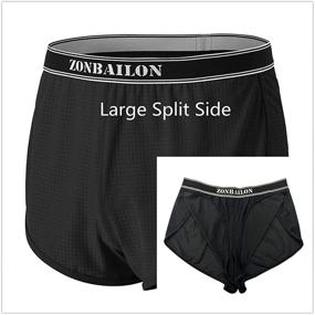 img 3 attached to ZONBAILON Pajama Sleep Shorts Running Men's Clothing for Sleep & Lounge