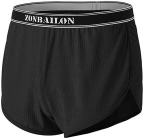 img 4 attached to ZONBAILON Pajama Sleep Shorts Running Men's Clothing for Sleep & Lounge