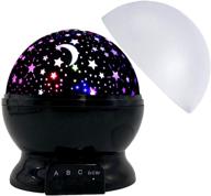 🌟 starry night light projector: magical rotating stars for kids' bedroom decor, party favors, and birthday or christmas gifts for boys and girls aged 3-12 - black". логотип