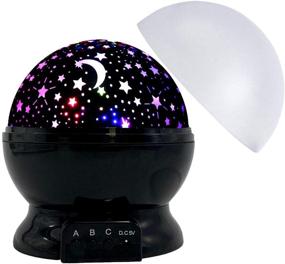 img 4 attached to 🌟 Starry Night Light Projector: Magical Rotating Stars for Kids' Bedroom Decor, Party Favors, and Birthday or Christmas Gifts for Boys and Girls aged 3-12 - Black".