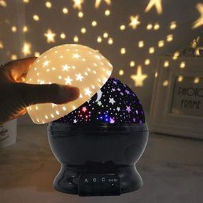 img 3 attached to 🌟 Starry Night Light Projector: Magical Rotating Stars for Kids' Bedroom Decor, Party Favors, and Birthday or Christmas Gifts for Boys and Girls aged 3-12 - Black".