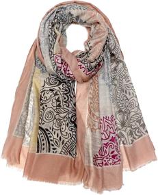 img 3 attached to 🌺 Stylish Women's Summer Scarf: Lightweight Gauze Shawl for Beach, Linen Wrap 71''x35''