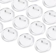 juvale clear diy buttons for crafts - 2.25 inch, 36 pack - ideal for all occasions logo