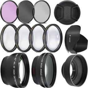 img 4 attached to 📸 Canon Rebel T3, T5, T5i, T6, T6i, T7i, EOS 80D, EOS 77D Ultra Deluxe Lens Kit - Canon EF-S 18-55mm is II STM Lens Included - Includes: 7pc 58mm Filter Set + 58mm Wide Angle and Telephoto Lens