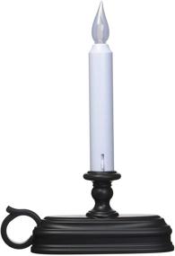 img 4 attached to 🕯️ Xodus Innovations FPC1525A Window Candle with Dusk to Dawn Sensor and Large Base, Battery Operated LED, Antique Brass/Black