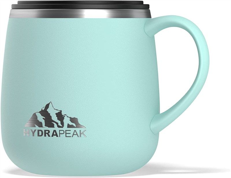 Hydrapeak 14oz Double Vacuum Insulated Coffee Mug. Stainless Steel