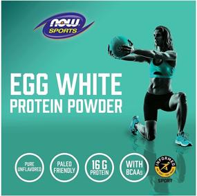 img 1 attached to NOW Sports Nutrition Unflavored Egg White Protein Powder, 1.2-Pound – 16g BCAAs