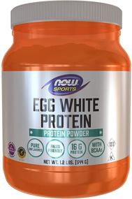 img 4 attached to NOW Sports Nutrition Unflavored Egg White Protein Powder, 1.2-Pound – 16g BCAAs