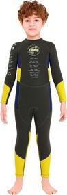img 4 attached to 👦 DIVE & SAIL Kids Wetsuit: Stay Warm and Protected with our 2.5mm Neoprene Full Wetsuit for Girls, Boys, and Toddlers