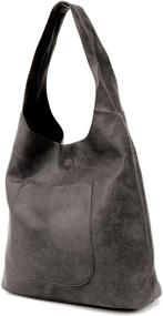 img 2 attached to Сумка Joy Susan Slouchy Charcoal для женщин: женские сумки и кошельки, а также хобо-сумки.