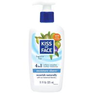 💋 kiss my face moisture shave 11 oz fragrance-free 4-in-1 pump - 3 pack (325ml) - must-have for smooth shaving! logo