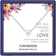 turandoss letter necklace women jewelry logo