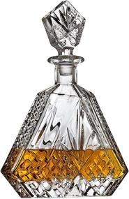 img 3 attached to 🥃 Triangular Irish Cut Whiskey Decanter for Liquor, Scotch, Bourbon, or Wine - 750ml