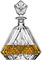 🥃 triangular irish cut whiskey decanter for liquor, scotch, bourbon, or wine - 750ml logo