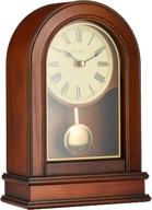 🕰️ bulova hardwick clock in walnut brown - b7467 logo