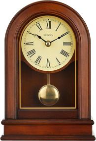 img 2 attached to 🕰️ Bulova Hardwick Clock in Walnut Brown - B7467