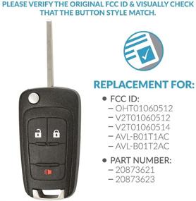 img 1 attached to 🔑 Keyless2Go OHT01060512 Keyless Remote Replacement: 3 Button Flip Car Key Fob