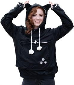 img 4 attached to Kei Tomlison Unisex Big Pouch Hoodie: Innovative Dog Holder Carrier Sweatshirt for Pet Owners