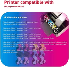 img 3 attached to High-Quality HOTCOLOR Remanufactured HP 02 Ink Cartridges - Replacement for HP PhotoSmart Printers - 12-Pack (Black, Cyan, Magenta, Yellow, Light Cyan, Light Magenta)
