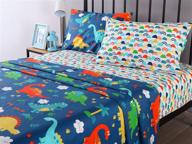 🦖 dinosaur-themed 100% cotton sheets for kids – full size bed sheets for boys and girls logo