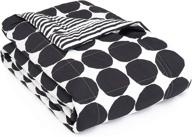 🖤 marimekko pienet kivet collection soft and cozy breathable down alternative blanket for sofa, couch, or bed, modern & stylish home décor - queen size, black logo