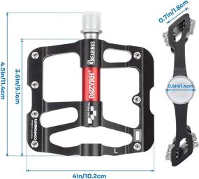 img 2 attached to 🚵 Kemimoto Mountain Bike Pedals, Lightweight Aluminum 9/16" with 3 Bearings, Ideal for MTB, BMX, Road Bikes - Pack of 2